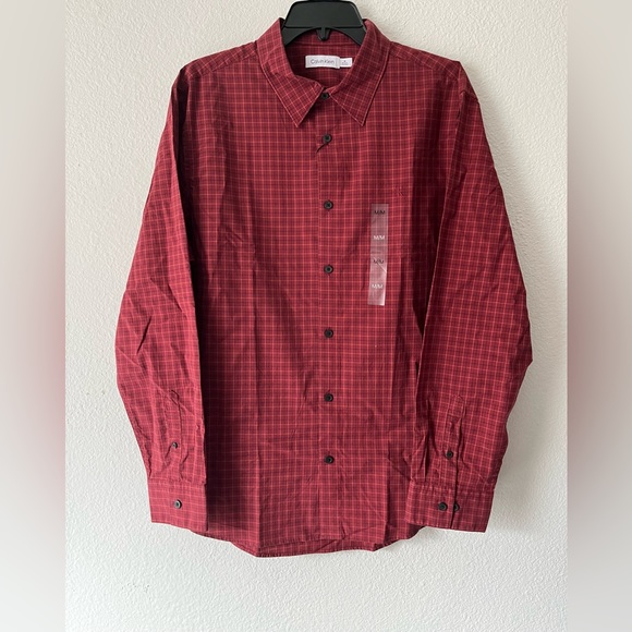 Calvin Klein Men’s Relaxed Fit Button Down Shirt  Size M - Picture 1 of 4